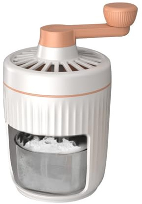 Bosiyrggrl Machine à Glace Pilée Portative Rotative Manuelle avec Bacs à Glace Broyeur à Glace à Manivelle Agitateur de Hachoir à,B
