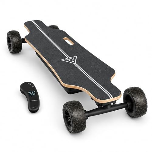 factildfulzhan Premium Elektrisches Longboard für Erwachsene & Jugendliche, 105MM Räder, Dual-Drive, LCD Fernbedienung, Stabiles Ahorn-Deck, Glatte Fahrt auf Pflaster und Trails