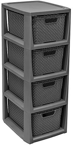 BranQ Home essential 5901098172622 Hylla, Grå, 29.5 x 24.0 x 64.2 cm