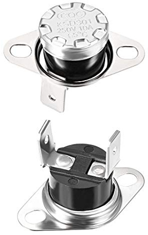 sourcing map KSD301 Thermostat 65 °C / 149 °F 10A N.C Einstellen der Schnappscheiben-Temperaturschalter für Mikrowelle, Backofen, Kaffeemaschine 2 Stück | Einstellen der Schnappscheiben-Temperaturschalter, Für Mikrowelle Backofen Kaffeemaschine