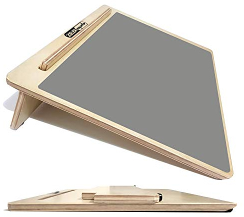 Zieler Ergonomische A3-Schreibpult mit Griffmatte für bessere Schreibhaltung und Komfort Hochwertiges, lackiertes Holz - 20° Winkel. Geeignet für Kinder und Erwachsene. Platzsparendes Design