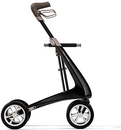byACRE Carbon Ultralight Rollator - Welt leichtester Carbon Rollator - nur 4,8kg (Schwarz, Komfort)