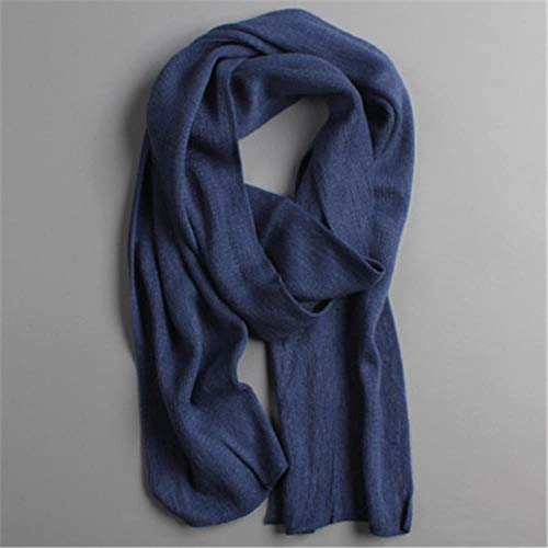 UKKD Schal Gestrickter Winterschal Männer Dicke Warme Kaschmirschals Schwarz Grau Lange Männliche Nackenwärmer Frauen Schals Rot,Navy Blau