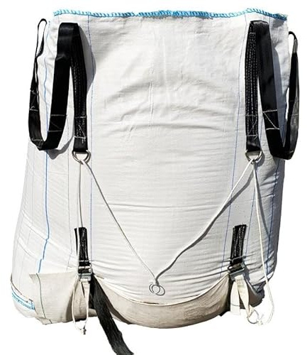 Wiederverwendbarer Big Bag 1m³| Extra starke Schlaufen | komplette Bodenöffnung | 90x90x110cm | 5 Stück