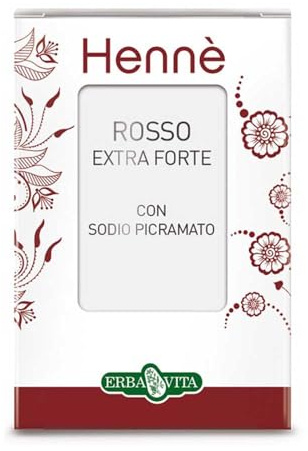 Erba vita henn color tintura capelli rosso naturale extra forte 100 g