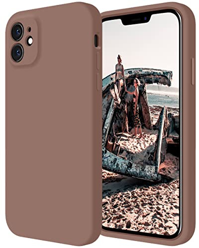 Cordking Designed for iPhone 11 Case, 6.1, Light Brown | Silicone [Square Edges] & [Camera Protecion] Upgraded Phone Case with Soft Anti-Scratch Microfiber Lining