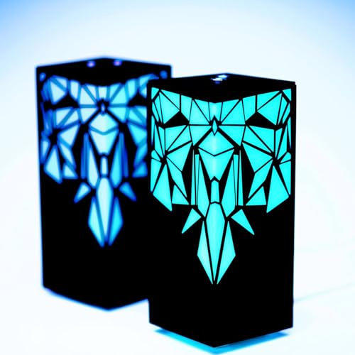 ZOCI VOCI Freundschaftslampe für Telepathie – LangstreckenWifiTouchLampe – Raining Diamonds Design | Einzigartige handgefertigte Geschenke 200+ Farben (2ERSET)