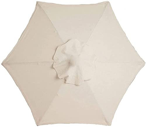 LGWG Ersatzschirm Für Den Garten,Überdachung UV-Schutz, Sonnenschirm Bespannung Ersatzbespannung, Garten Sonnenschirm Ersatzteile Für Marktschirm Und Ampelschirm-Beige||2.7m/8 Arms