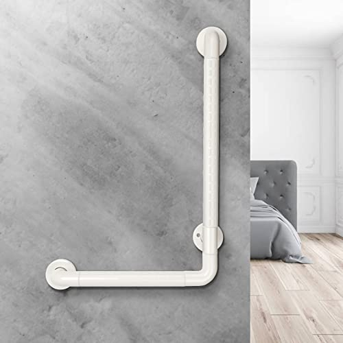 Tubiaz Maniglia Doccia Maniglia antiscivolo in acciaio Fluorescente, per vasca da bagno, camera da letto, ringhiera per scale, 60 * 40 cm, bianco