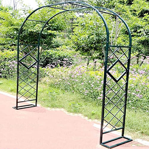 Heavy Duty Garden Arch Metal Archway Large Arches 140cm 180cm 200cm 260cm 300cm 340cm Rose Arches Trellis For Climbing Plants, Weather Resistant, Wedding Arch Decoration (Color : Black, Size : 160x2