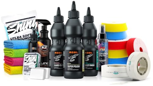 Politurset: ADBL Politur Set + Royal Pads Premium Polierpads + Dr. Wack Lackversiegelung + Zubehör - Auto Politur | 19-teilig