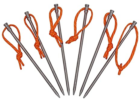 Zeltnagel 4/8 Stück Zeltheringe Ultraleichte, hochfeste Zeltheringe Leichter winddichter Seilnagel Campingzeltzubehör Campingzeltnagel (Farbe: 4 Stück, Größe: Einheitsgröße) (8 Stück Einheitsgröß