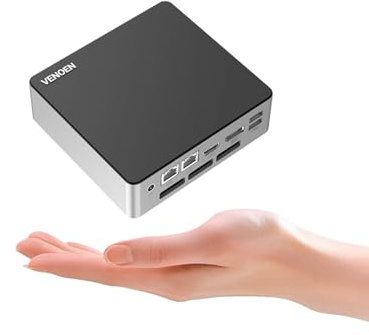 Mini PC Core i7 1360P de 13e génération Windows 11 Pro, 32GB RAM DDR5 1TB SSD M.2, HD2.0, DP1.4, Type-C, 4K 60 Hz, RJ45 Lan, USB3.2, Wifi 5, BT4.2, Iris Xe Graphics, WOL, Auto Power On, petit PC