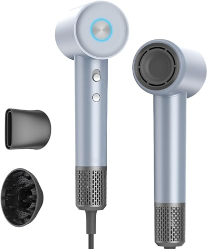 JIGOO H300 Ionen Haartrockner, Schnelles Trocknen, Föhn mit 110.000 U/min bürstenloser Motor, 22m/s Luftstrom, 200 Millionen Negativ-Ionen-Technologie, geräuscharm, intelligente Temperaturregelung