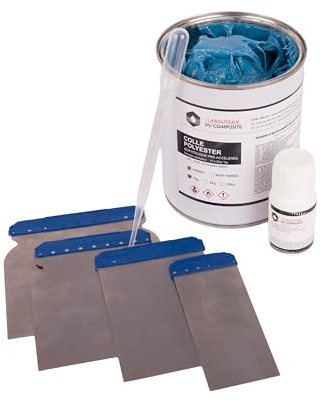 Colle Polyester fibrée 'Choucroute' milieux humides - Idéale pour Bateaux, Piscines et Plus - Haute Résistance (25, Kilogrammes)
