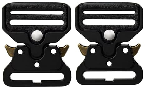 2er Set Metall Schnalle für Hundehalsband | 3 cm Breite | Metallschnalle | Schließe | Militärgürtel | Herrengürtel Militär Bundeswehr | für Gürtel 30 mm