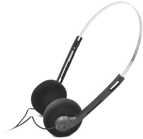 XIAOBAN Cuffie stereo Hi-Fi leggere retrò, cuffie stereo over-ear, mini cuffie stereo con cavo, stile vintage anni '80 e '90, cuffie stereo per scuola e ufficio