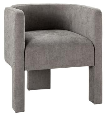 HULALA HOME Sessel, Loungesessel, Polstersessel mit Fassrückenlehne für Wohnzimmer und Schlafzimmer, Grau