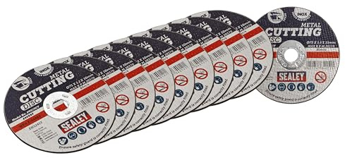 Sealey PTC/3CT10 - Disco da taglio 75 x 1,2 mm, foro da 10 mm, confezione da 10