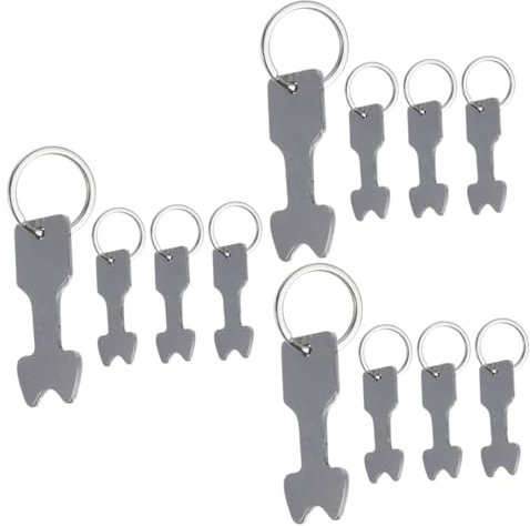 Sewroro 12pcs Shopping Trolley Coin Keychain Trolley Token Key Ring for Supermarket Remover Pendant Material Convenient Key Chain
