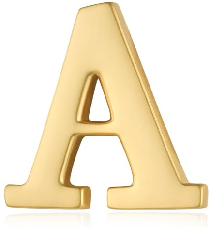 HONEY BEAR 1 Stück Buchstaben Brief Broschen Pins A bis Z, für Herren/Damen Anzug Hemd,Gold (A 0.59inch)