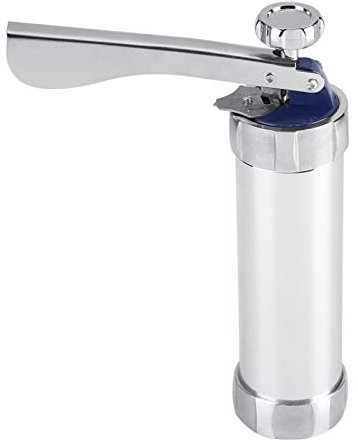 Stainless Steel Cookie Press Kit, Biscuit Making Machine Cake Decorating Tools for Kitchen Includes Decorating Gun 4 Nozzles and 20 Molds