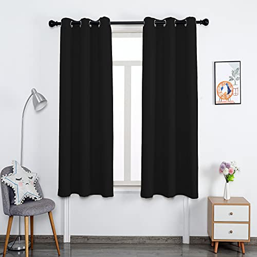Verdunklungsvorhänge, isoliert, für Schlafzimmer, Fenster, Bleistiftfalten, Ösen, Meterware, energiesparend und geräuschreduzierend, Thermovorhänge für Heimdekoration, 260 x 200 cm