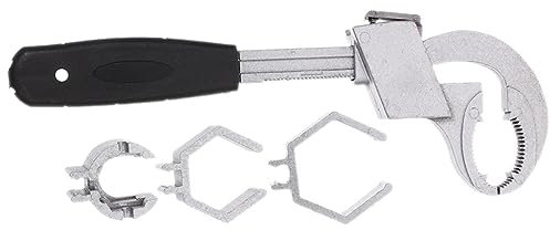 LIFKICH Spülbeckenschlüssel Verstellbar Klempnerschlüssel Aus Robustem Material Geeignet Für Sanitärreparaturen Enge Räume Wasserhahnmontage Doppelmaulschlüssel Für Schnelle Demontage Und