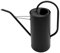 Metall Blumen Gießkanne schwarz matt - 3 L - Gießkanne mit langem Ausguss - Zimmperpflanze Büro Wasser Kanne elegant