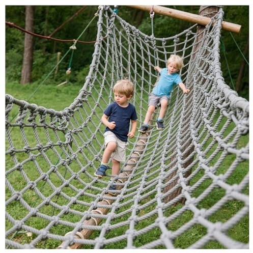 KDSD8FFF Kletternetz Kinder Outdoor, Gartenspielplatz Baumhaus Strickleiter Kletternetz Krabbelnetz Fallen Schutz Netz, LKW-Anhänger Frachtnetz,1x1m