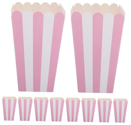 VALICLUD 24stücke Kleine Gestreifte Papier Popcornboxen Reißfest Und Ölbeständig Vielseitig Für Kinderpartys Picknicks Und Snacks Einfache Montage Und Praktische Tragbarkeit