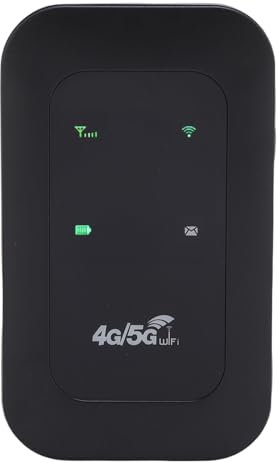 Bewinner Hotspot Mobile 4G 5G Router Portatile Sbloccato 300 Mbps WiFi Ad Alta velocità, Batteria di Lunga Durata da 21 00 MAh per attività di Viaggio, Display a LED a Slot della Scheda