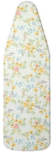 Bügelbrettbezug 120X40 Beige Gelb Mit Wärmereflexion Und Schnellbügelfunktion, bezug bügelbrett Ausgestattet Mit Zugseil Und Polsterung, Hitzebeständig,Waschbar