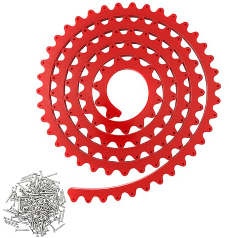 Frienda 198,1 cm Oberfräsenkantenführungsschablonen-Set, flexibles Kurvenlineal, Führung für Holzbearbeitung, mit 150 selbstschneidenden Schrauben, verstellbare Kunststoffschablone für Oberfräse