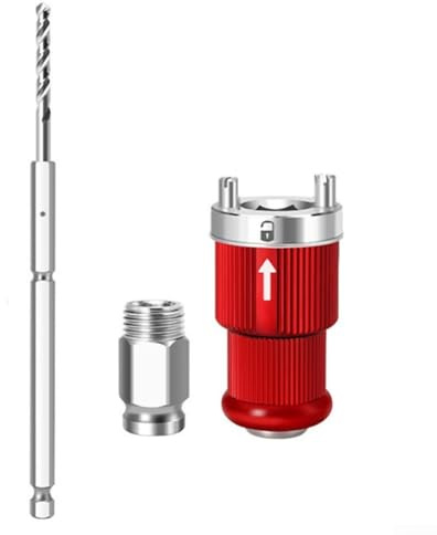 ReachMall Extension Rod, Woodworking Saw Quick Stripping Pipe Self-Locking Extensions Rod, Fast Release Arbors Extension For Hole Cutter Drills(16mm)