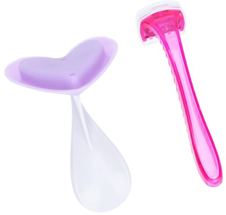 Toyvian Bikini Haarrasierer Satz Klein Mit Silikon Schablone Damen Privater Haarschneider Intimbereich Körperrasur Ergonomisch Griff
