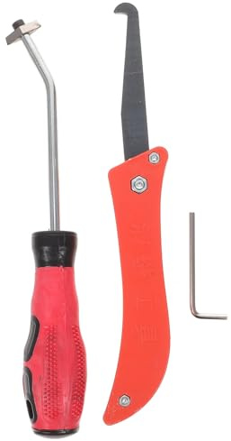 WOONEKY 2 Pezzi Raschietto per Fughe Piastrelle in Acciaio al Tungsteno Utensili Calafataggio con Impugnatura Ergonomica per Rimozione Sigillanti e Sporco da Giunti di