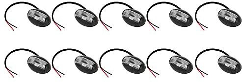 10-teiliges LED-Seitenmarkierungslicht, Autolampe für Anhänger und LKW, stoßfestes LED-Seitenlicht mit ABS-PC-Gehäuse, energiesparendes Licht mit geringem Stromverbrauch für