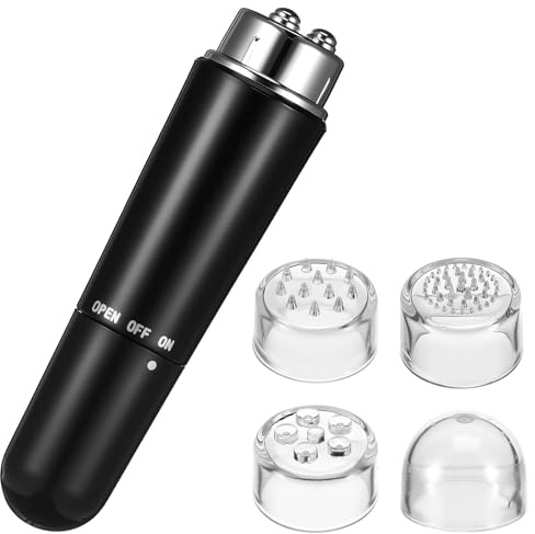TOVINANNA Massaggiatore Viso e Collo Elettrico Mini 4 in 1 Placcatura Galvanica Dispositivo Rassodante e Idratante per Occhi Strumento per Esercizi Facciali e Pulizia Profonda per Uso