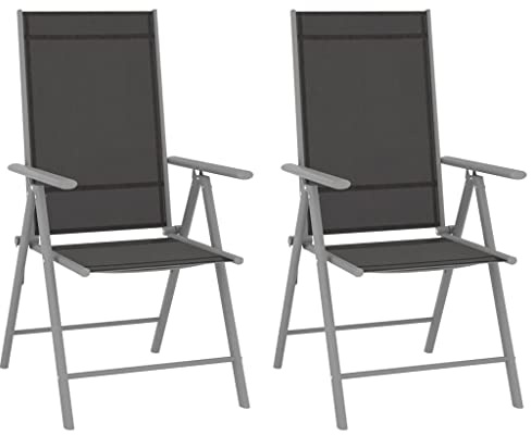 Generisch 3-TLG. Bistro-Set Aluminium und Textilene Silbern,Möbel,Gartenmöbel,Gartenmöbel-Sets-3070653
