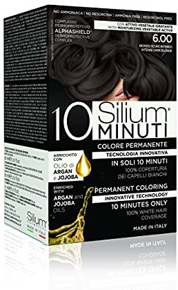 Silium 10 Minuti Colorazione Permanente Per Capelli, Biondo Scuro Intenso 6.0-183 Gr