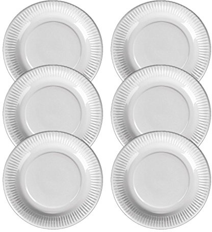 Holst Porcelana SL 005 FA1 – Juego de 6 Porcelana Platos de papel (23 cm), color blanco