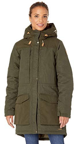 FJÄLLRÄVEN dam singi ull vadderad parkas W sportjacka, Deep Forest, XL