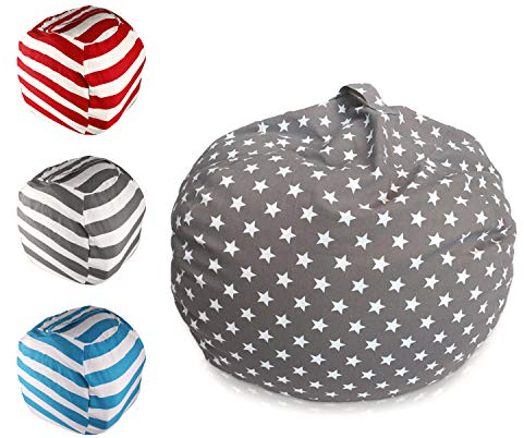 Spielzeug Aufbewahrungsbeutel, Sitzsack Kuscheltier, Kinder Sitzsack, Täglicher Gebrauch, 24 inch | für Kleidung