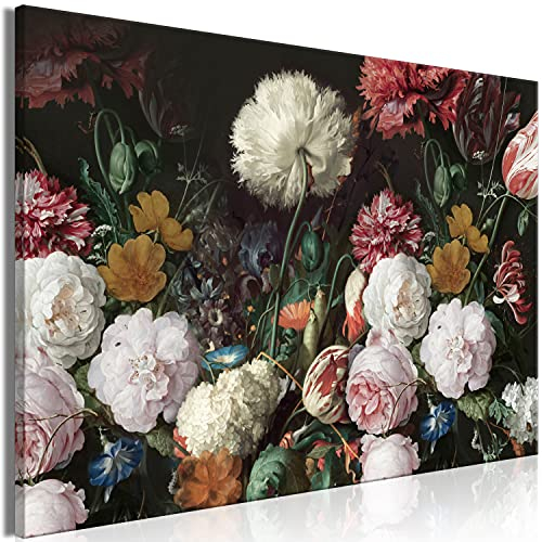murando - Leinwand Bilder Blumen 90x60 cm Vlies Leinwandbild 1Teilig Kunstdruck Moderne Wandbilder Groß XXL Wanddekoration Design Wand Bild Blumenstrauß - Natur Botanik Bunt b-B-0611-b-a