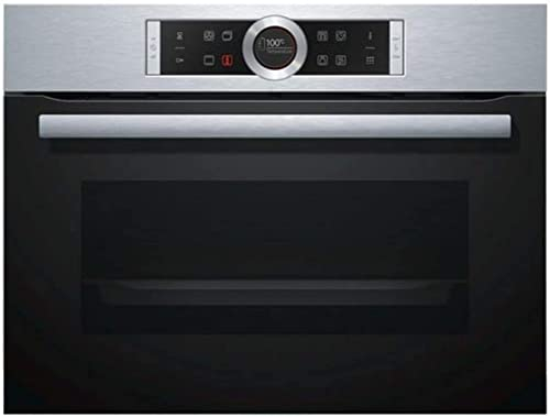 CAZARU Horno Ventilador Individual Acero Inoxidable A Calificación energética Interior esmaltado Horno halógeno de convección Premium Ideal para Asar, Hornear