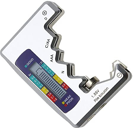 Mesee Misuratore Digitale Batterie Universale, Rilevatore Capacità Batteria Verificatore Digitale per Batterie LCD Tester Batterie Rilevatore Portatile per AA AAA C D N 9V 1.5V