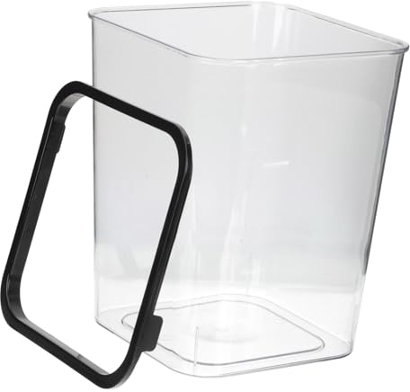 Hohopeti Plastic Trash Can Waste Bin 15l Square Lightweight Garbage Container for Bedroom Bathroom Office Storage