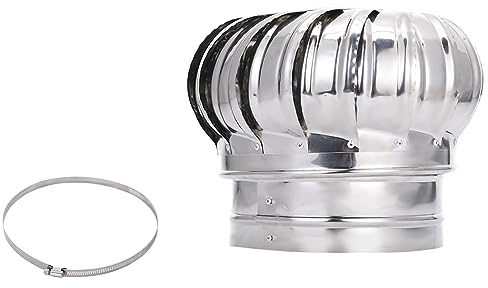 Hoiweqr Drehbar Edelstahl Kaminhaube, Regenhut Dachhaube, Edelstahl Schornsteinabdeckung, Schornsteinabdeckung, Strom Nicht Erforderlich, Kaminhaube, für Fabriken, Lager, Betriebe (Size : 250mm)