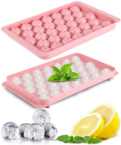 milano home Cubiteras para Hielo Grande - Bandeja de Hielo de Plástico, 33 Cavidades, Apilable, Ideal para Cócteles, Bebidas Frías, Fácil Extracción, Perfecta para Hacer Hielos Grandes y Pequeños